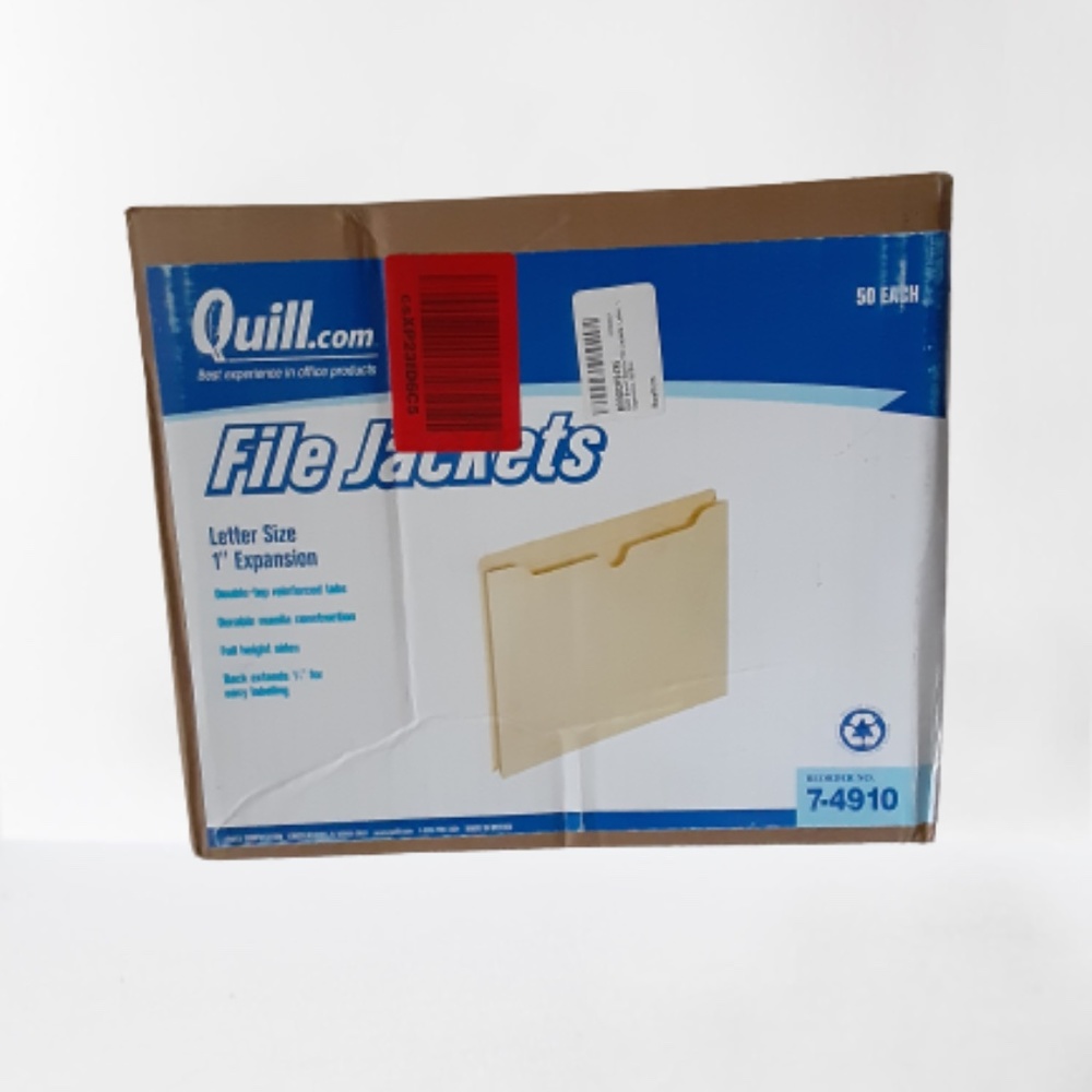 File Jackets, 1" Expansion, Letter Size, 50 - NEW